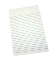 Paper sheet notebook with line on transparent background png file