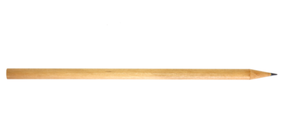 Wooden pencil on transparent background png file