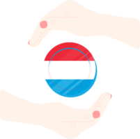 drapeau luxembourgeois dessiné à la main, eur dessiné à la main png