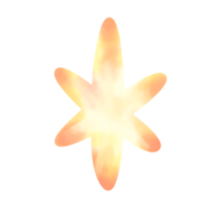 star cartoon in painting style png