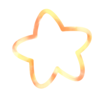 desenho de estrela no estilo de pintura png