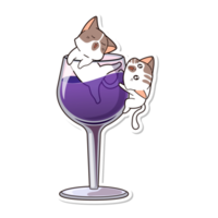 cute cat cartoon sticker png