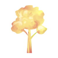silhouette tree in painting style png