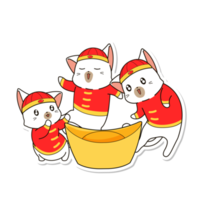 cute cat cartoon sticker png