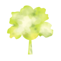 silhouette tree in painting style png