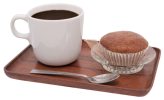 Banana cake and coffee isolated png