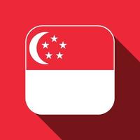 Singapore flag, official colors. Vector illustration.