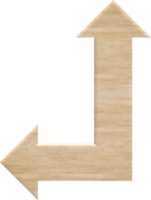 flecha de madera en blanco png