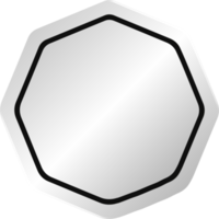 Silver Octagon Badge png