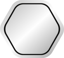 Silver Hexagon Badge png