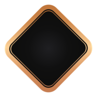 insignia de rombo de bronce y negro png