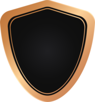 insigne de bouclier en bronze et noir png