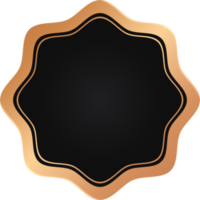 insignia de círculo ondulado de bronce y negro png