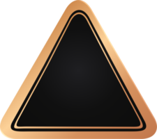 insignia triangular de bronce y negro png