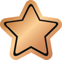 insignia de estrella de bronce png