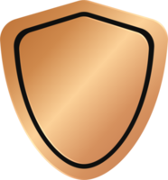 insigne de bouclier en bronze png