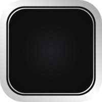 Square Black And Silver Badge png