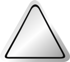 emblema de triângulo de prata png