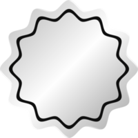 silver- vågig cirkel bricka png