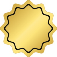 insignia de círculo ondulado de oro png