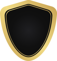 insigne de bouclier noir et or png