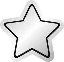 distintivo de estrela de prata png