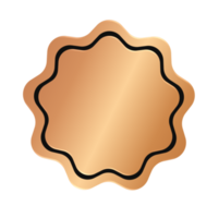distintivo de círculo ondulado de bronze png