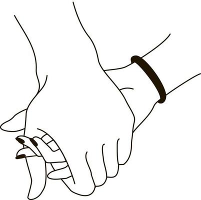 tomados de la mano con ternura y amor, contacto de palmas pareja tomados de  la mano símbolo de unidad y seguridad 11812300 Vector en Vecteezy
