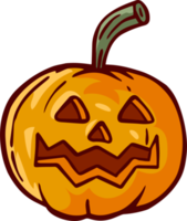 Hand drawn Pumpkin Halloween Doodle Illustration png