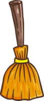 Hand drawn Broom Halloween Doodle Illustration png