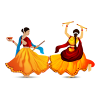 illustration de fille dandiya png