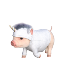 schattig varken 3d renderen png