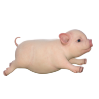 renderizado 3d de cerdo lindo png