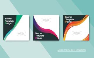 set banner social media post design. vector