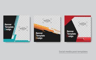 set banner social media post design. vector