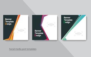 set banner social media post design. vector