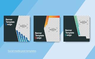 set banner social media post design. vector