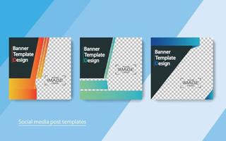 set banner social media post design. vector