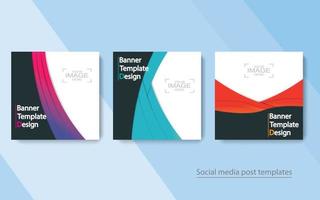 set banner social media post design. vector