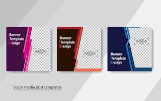 set banner social media post design. vector