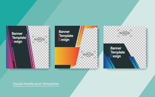 set banner social media post design. vector