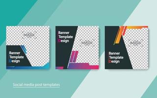 set banner social media post design. vector