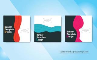 set banner social media post design. vector