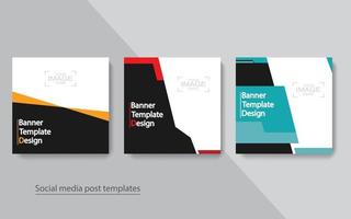 establecer diseño de publicación de banner en redes sociales. vector