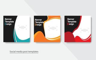 set banner social media post design. vector