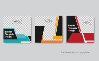 set banner social media post design. vector