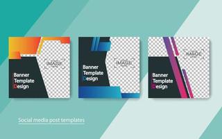 set banner social media post design. vector