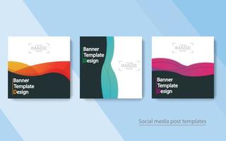 set banner social media post design. vector