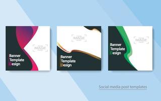 set banner social media post design. vector