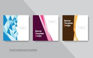 establecer diseño de publicación de banner en redes sociales. vector